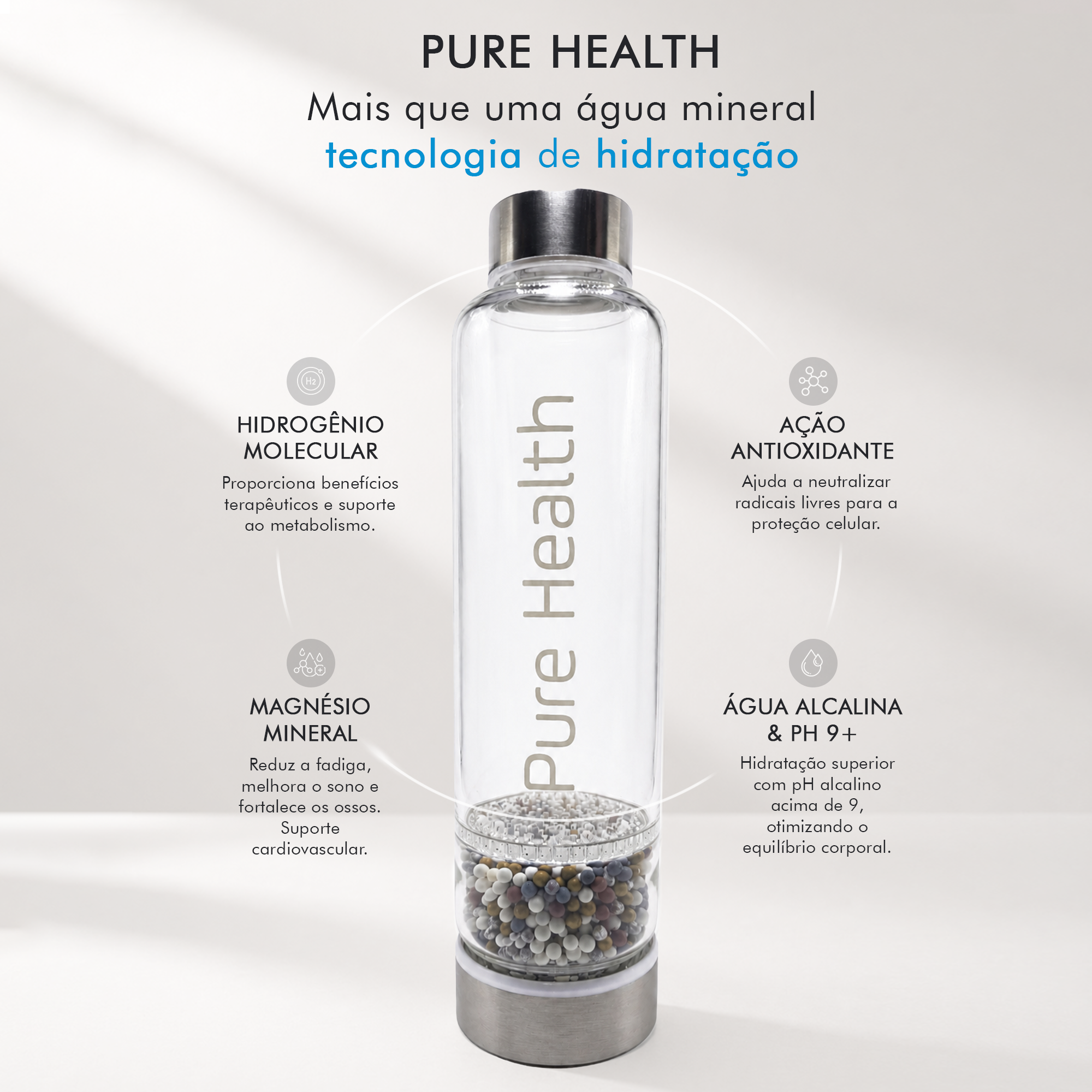 Garrafa Ionizadora Pure Health