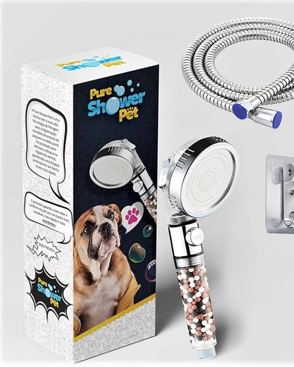 Pure Shower Pet: ducha e embalagem